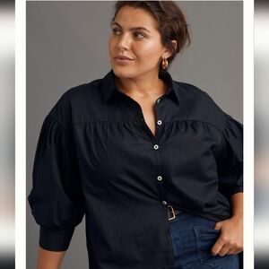 MAEVE By ANTHROPOLOGIE POPLIN BUTTON DOWN SIZE 1X
